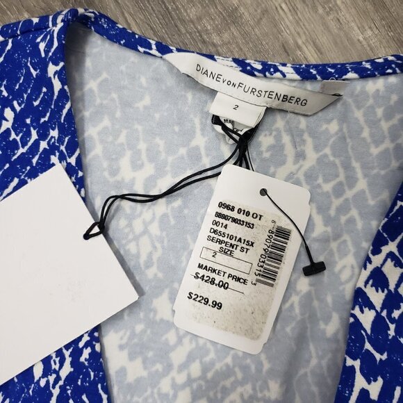 Diane Von Furstenburg Serpent Wrap Dress Sz 2 NWT - Picture 4 of 7